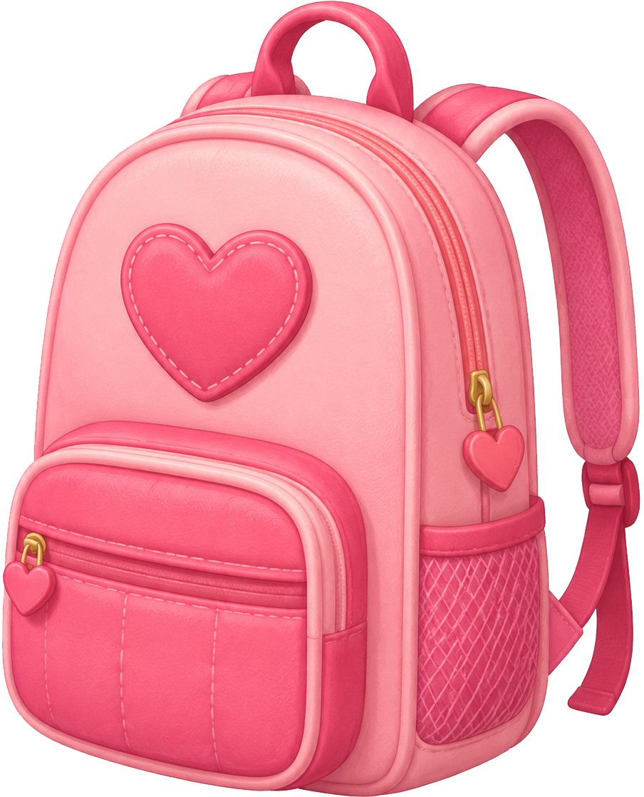 Pink children's backpack