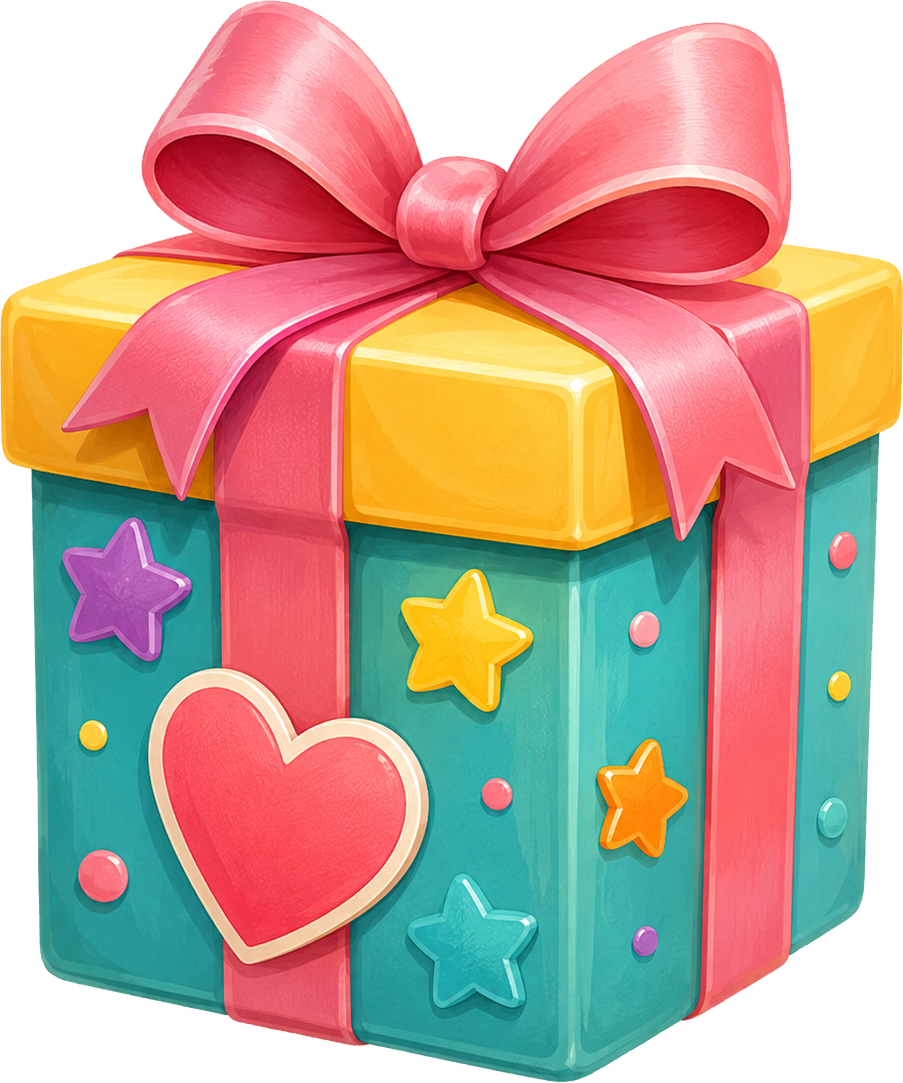 Decorated handmade gift box